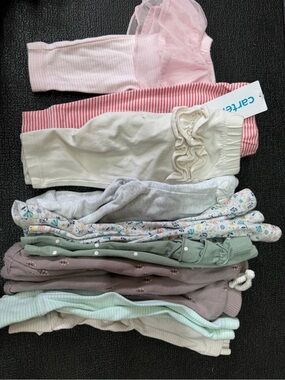 0-3 month baby pants bundle